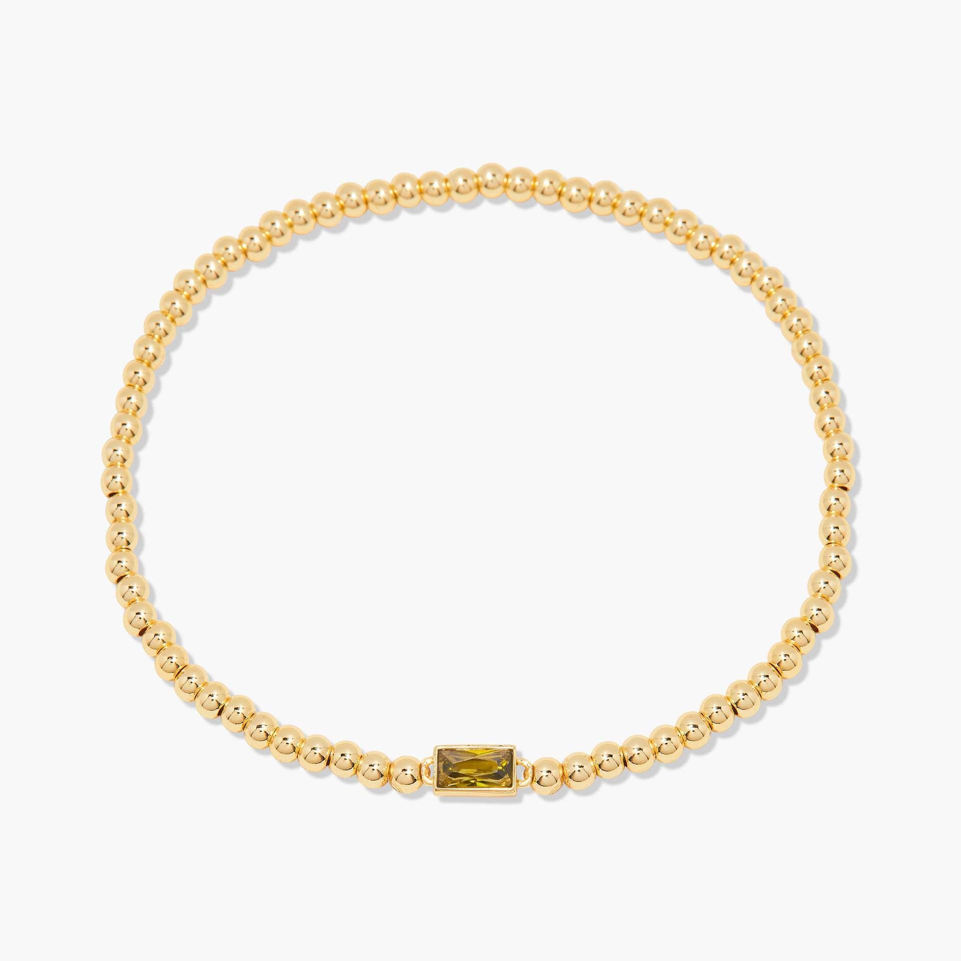 Wholesale Stylish March Birthstone Bracelet For Women Stainless Steel Beaded Chain Boutique Resale
