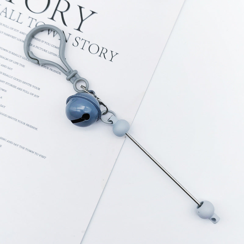 Wholesale DIY Cute Accessories Bell Handmade Bead Colored Keychains