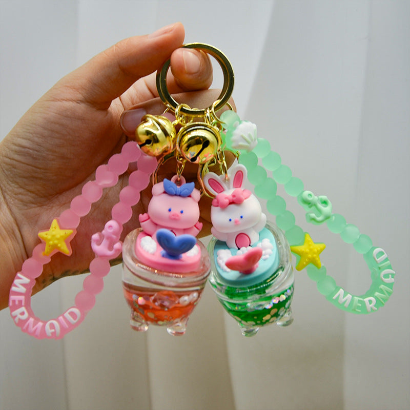 Wholesale Cartoon Animal Bathtub Oil Keychain
