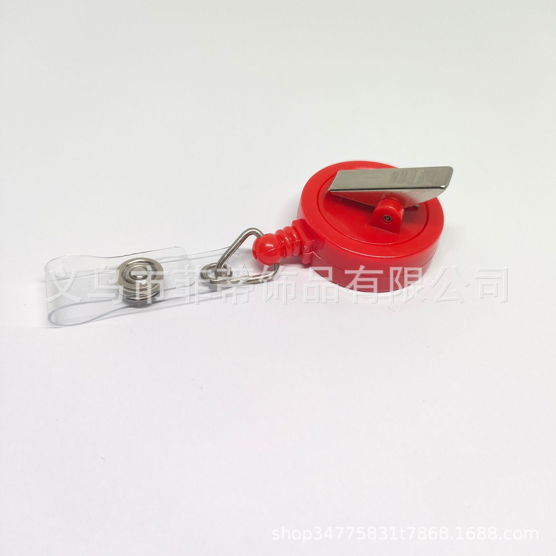 Wholesale Transparent & UnTransparent color Alligator Clip Easy-Pull Buckle Badge Reels Keychains