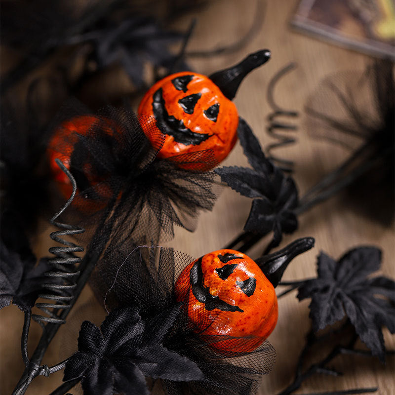Wholesale Black horror pumpkin cuttings bouquet  decorations