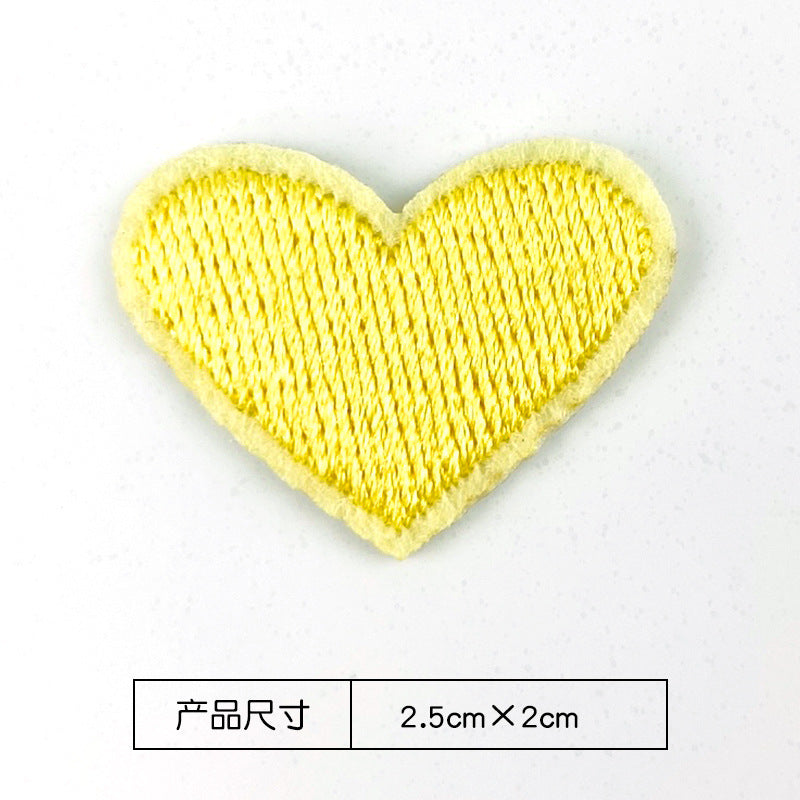 Wholesale Polyester Embroidered Heart Patch For Clothing Bags Shoes And DIY Accessories