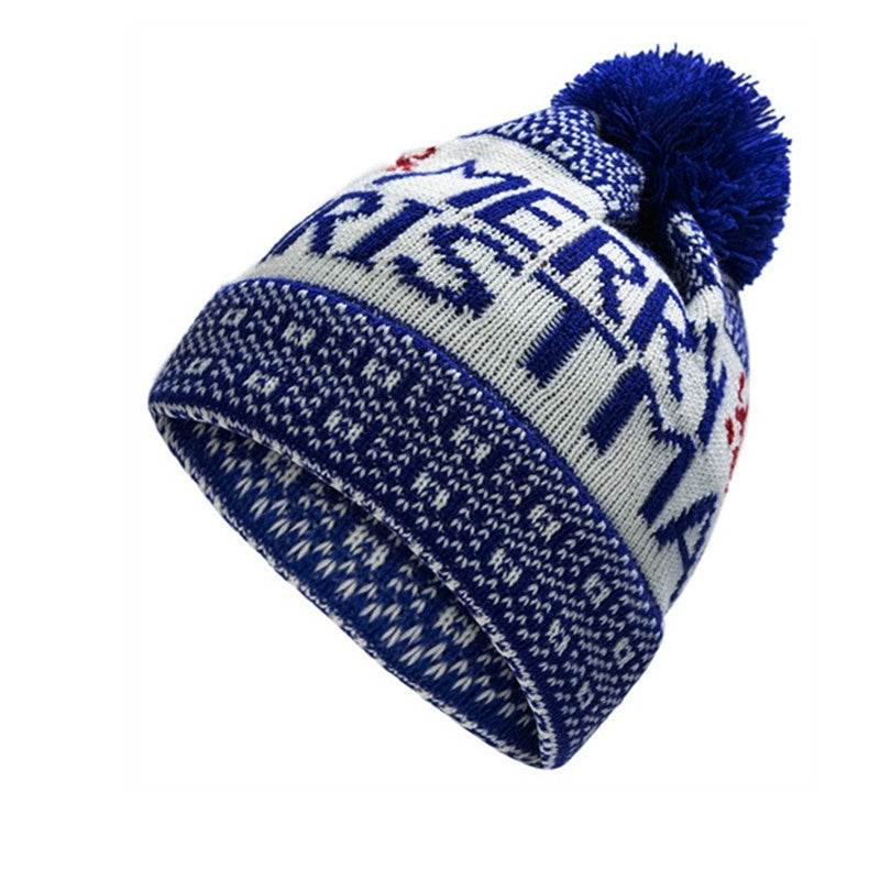 Wholesale Warm Beanie Christmas Jacquard Knitted Hat