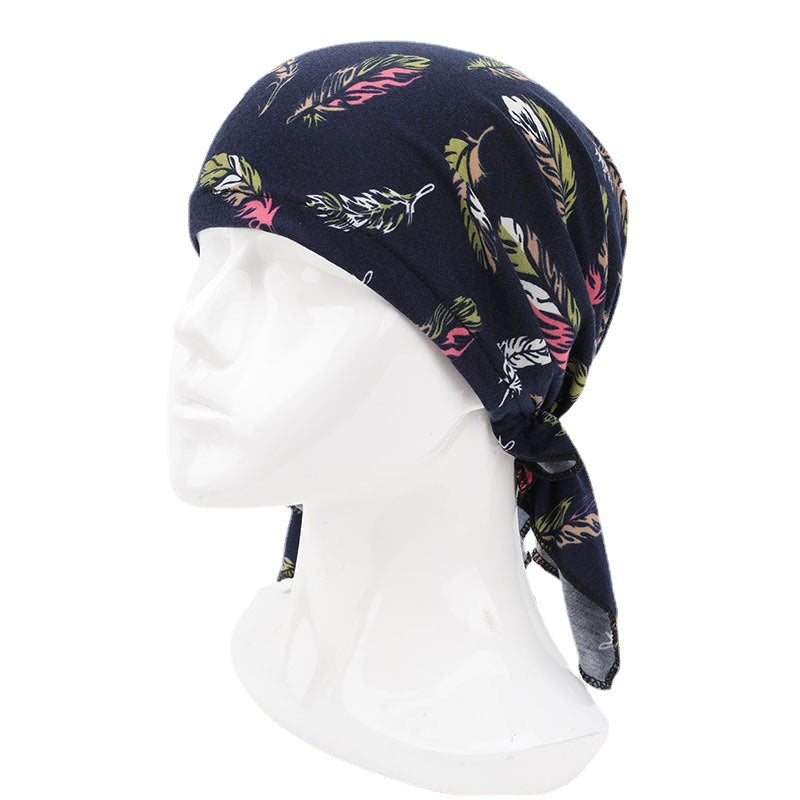 Wholesale Cashew Flower Pirate Hat Bandana Polyester Hat
