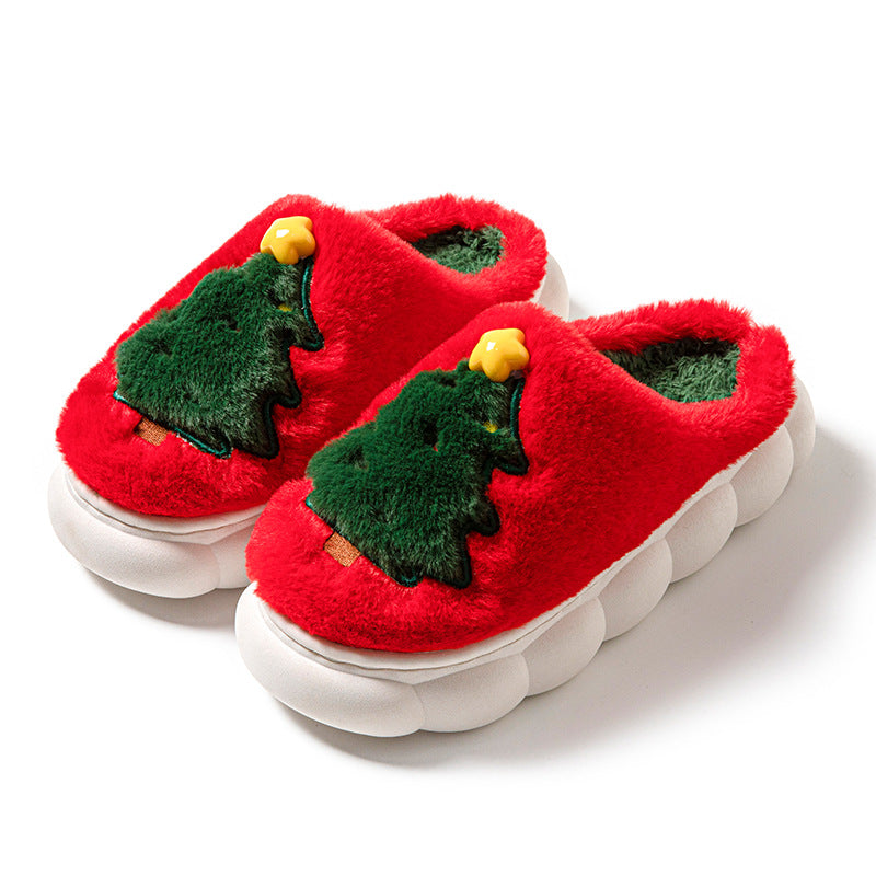 Wholesale Christmas tree home neutral autumn and winter slippers