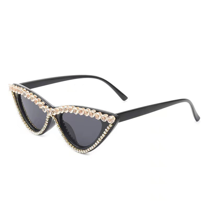 Wholesale Retro Fashion Diamond Cat Eye Sunglasses