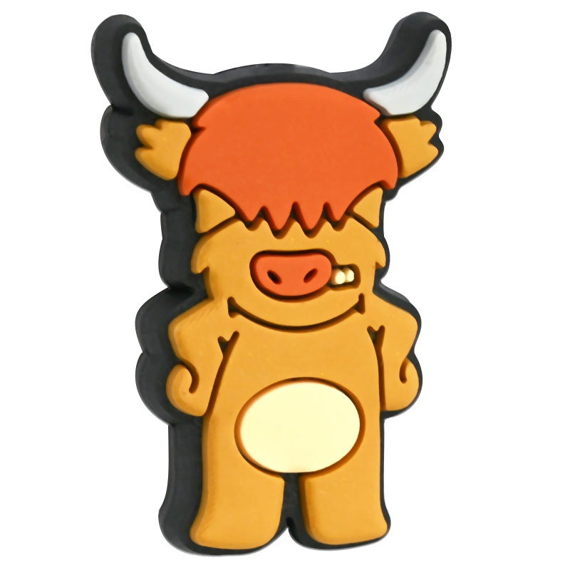 Wholesale  Random 100pcs/pack  Cartoon calf bead  Focal Beads