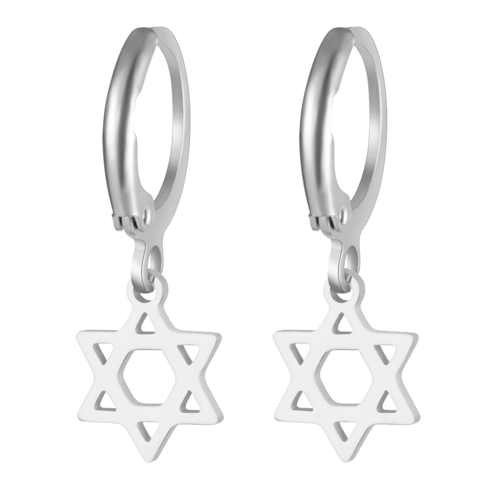 Wholesale Mini six-pointed star pendant stainless steel necklace