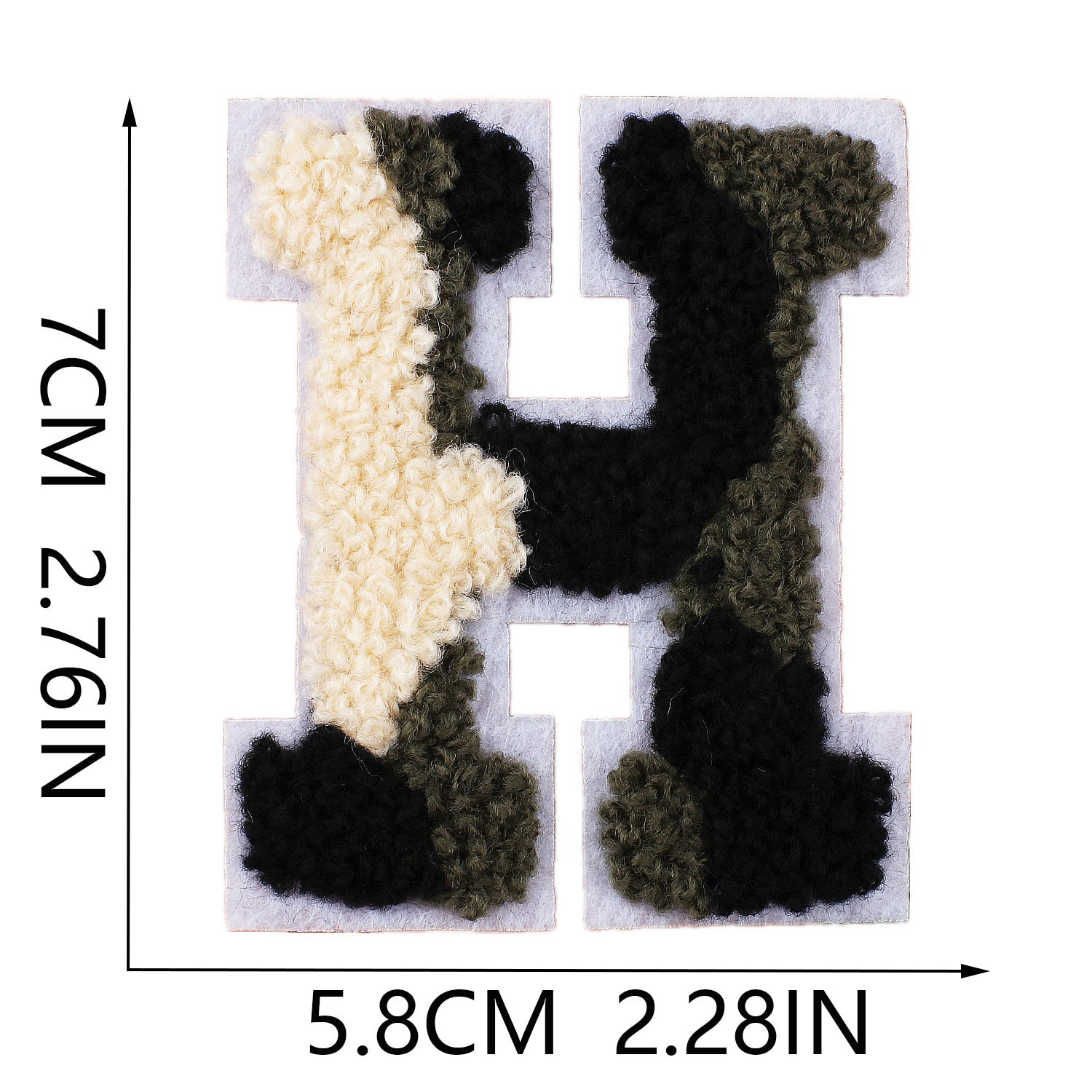 Wholesale Camouflage English letter embroidered towel patch