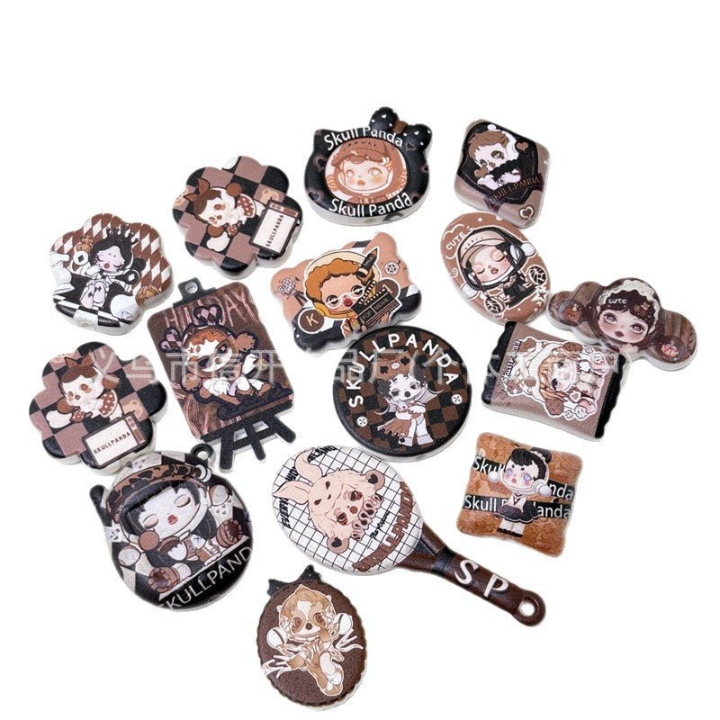 Wholesale 100pcs/pack Perforated Coffee-Colored Printed Irregularly Shaped Beaded Pens OLY Exclusive