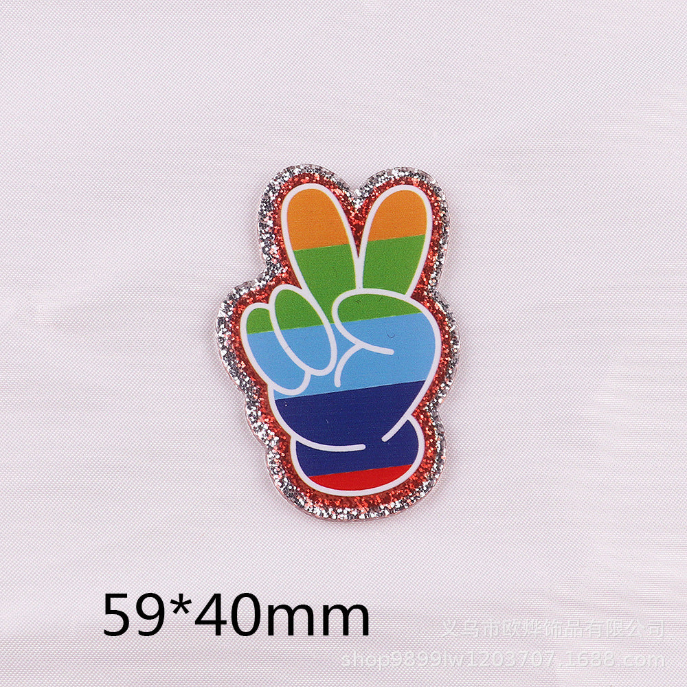 Wholesale 10PCS Heart Medical Sunflower Acrylic DIY Patch