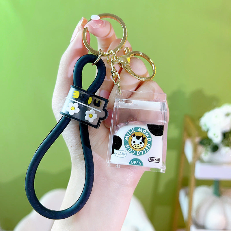Wholesale Into Oil Milk Cartons Keychains
