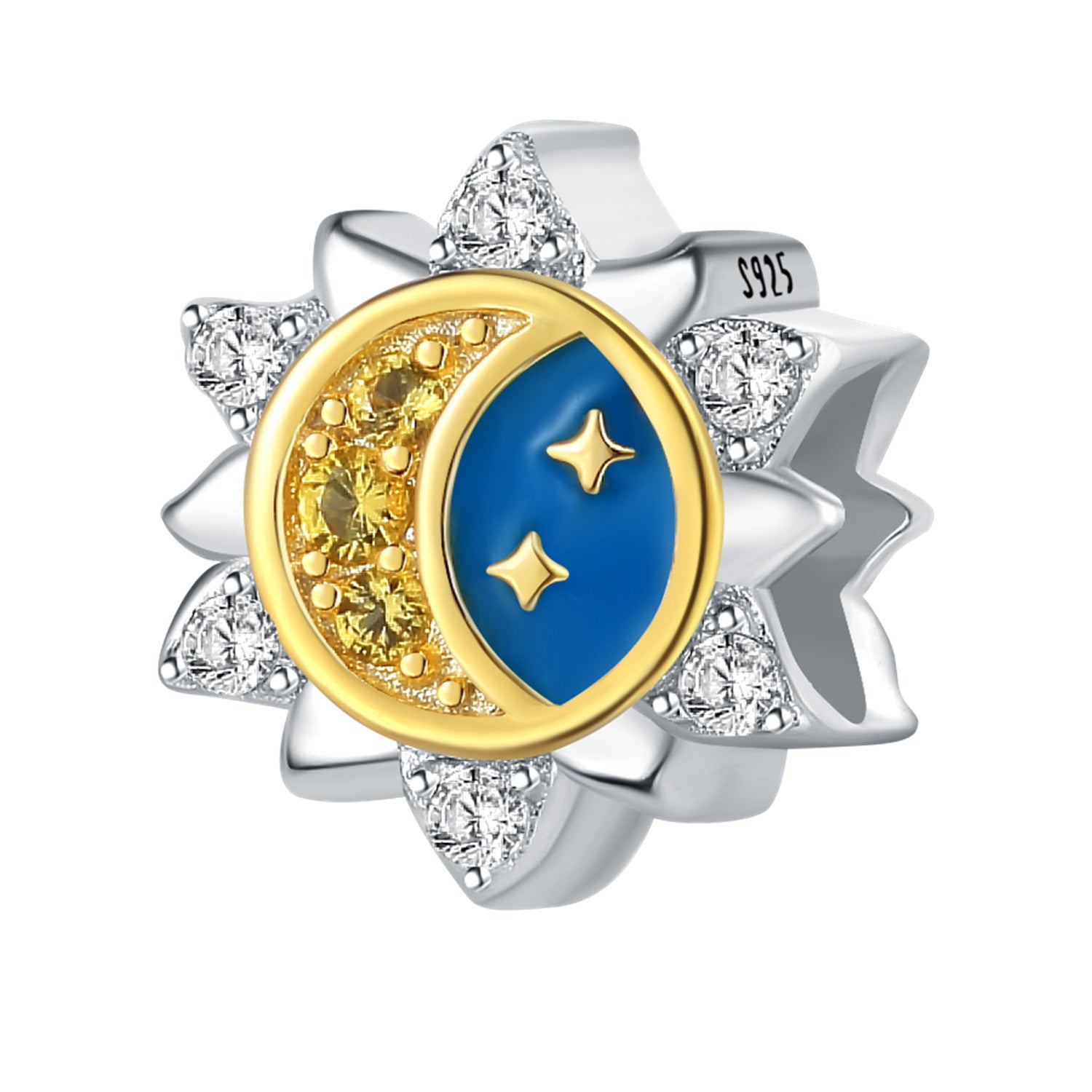 Wholesale Diverse Stars Moon Sun Pure Silver Charms