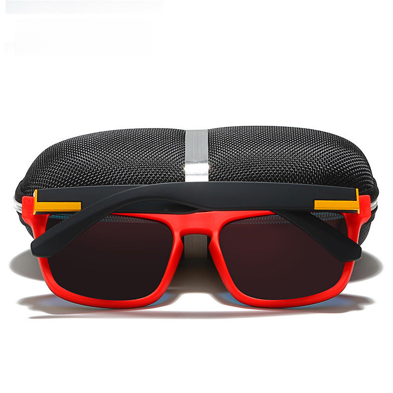 Wholesale Men's polarized sunglasses colorful film sports sunglasses elastic paint PC frame