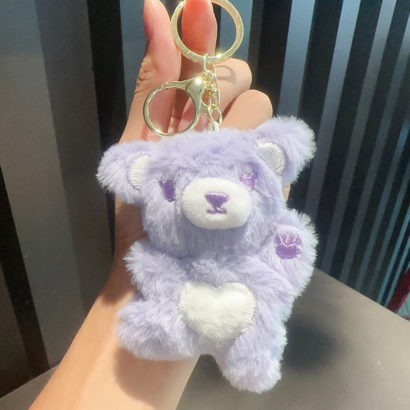 Wholesale Cartoon Love Teddy Bear Plush Keychain