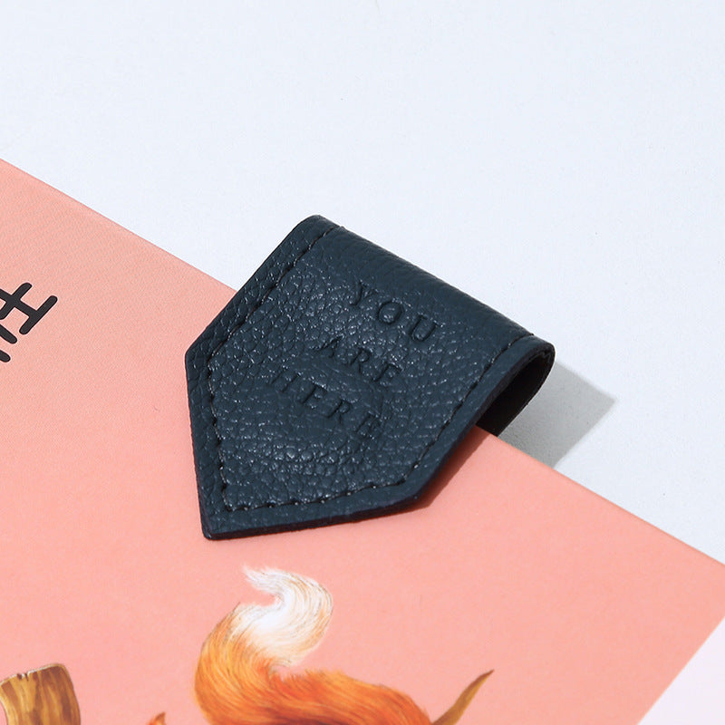Wholesale PU leather magnetic bookmark triangle diamond page holder