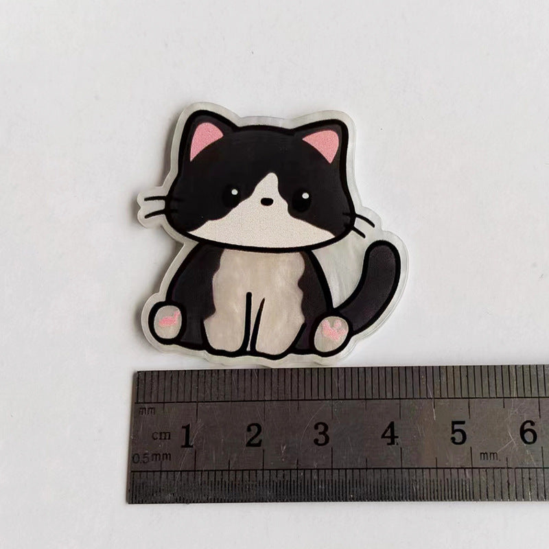Wholesale  10pcs Illustration Style Cat Acrylic Accessories
