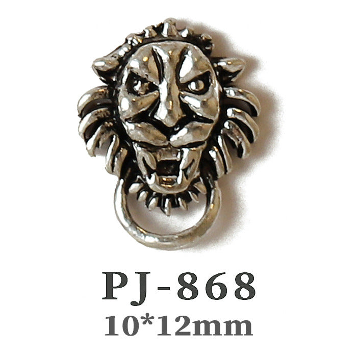 Wholesale  Metal Nail Art Charms Antelope Head Wings Leopard Head Manicure Decorative Accent