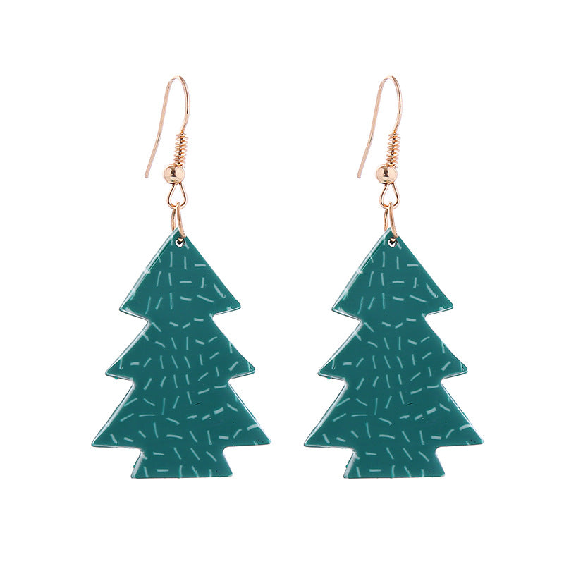Wholesale Christmas Series Soft Clay Christmas Tree Earrings