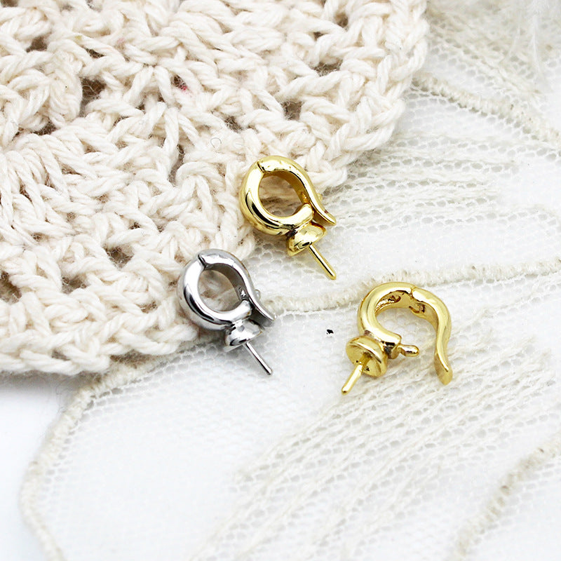 Wholesale Pearl Protection Color 18K True Gold Electroplated DIY Accessories Connection Buckle