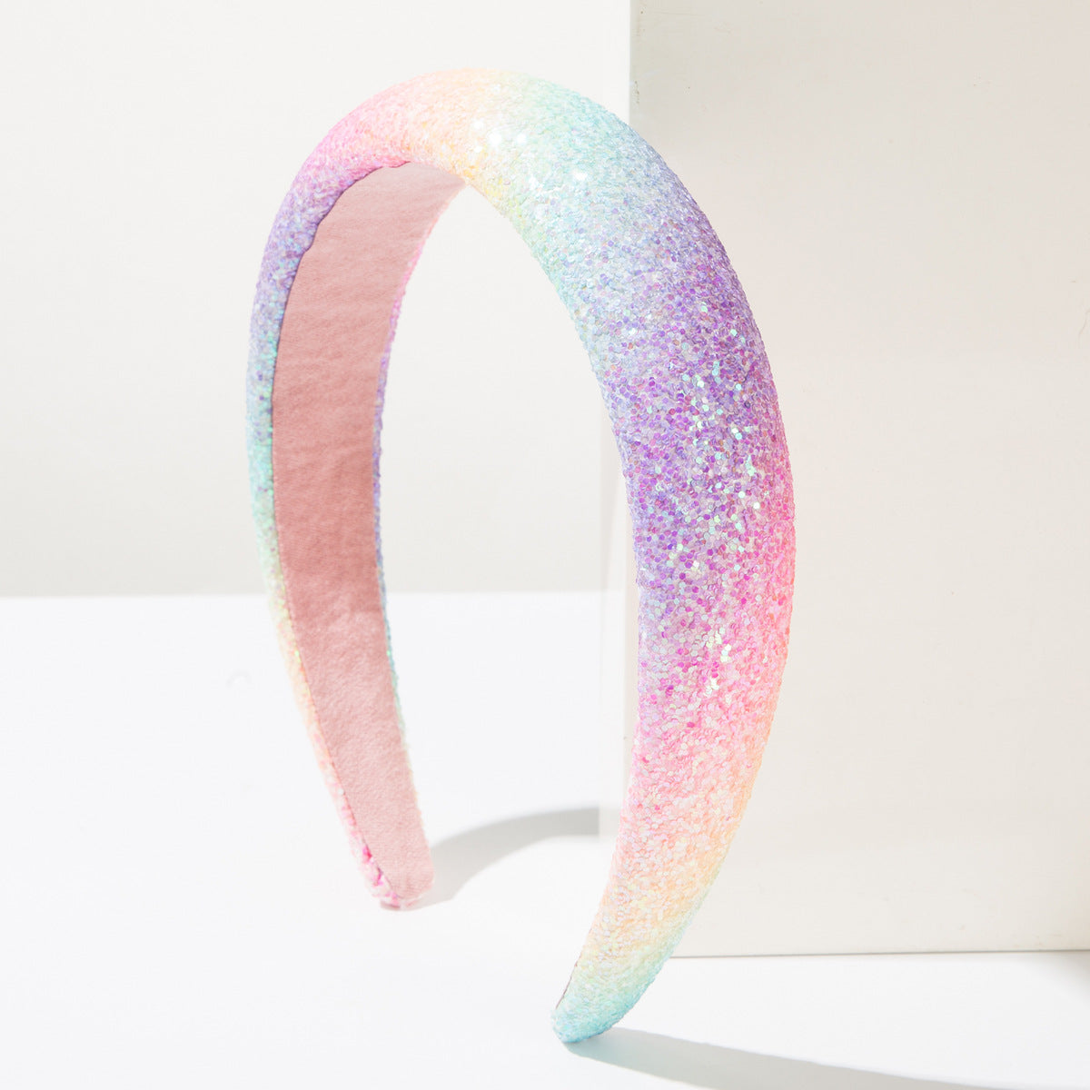 Wholesale New Fabric Knot Hair Hoop with Diamond Rainbow Stripe Headband Simple All-match Going-out Wear Hair Accessories