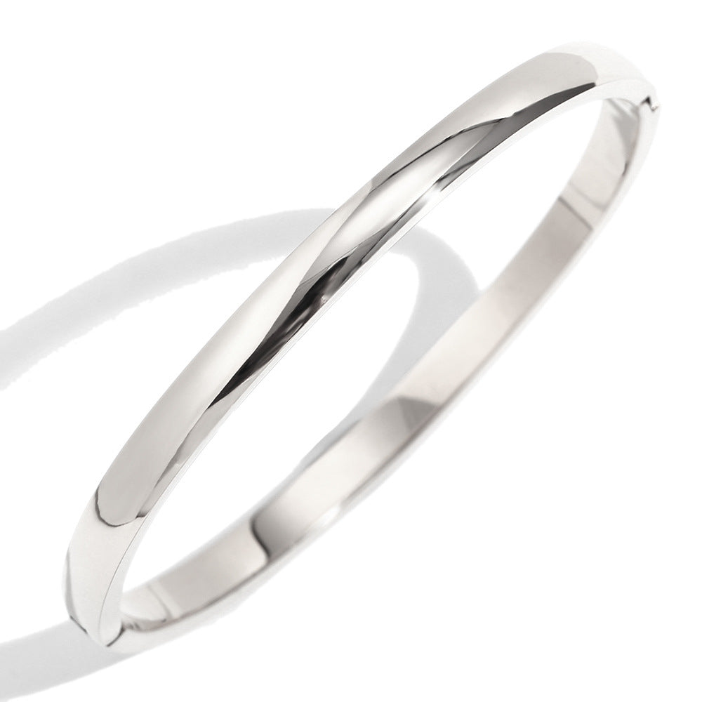 Wholesale 18K gold niche 4MM wide smooth bracelet