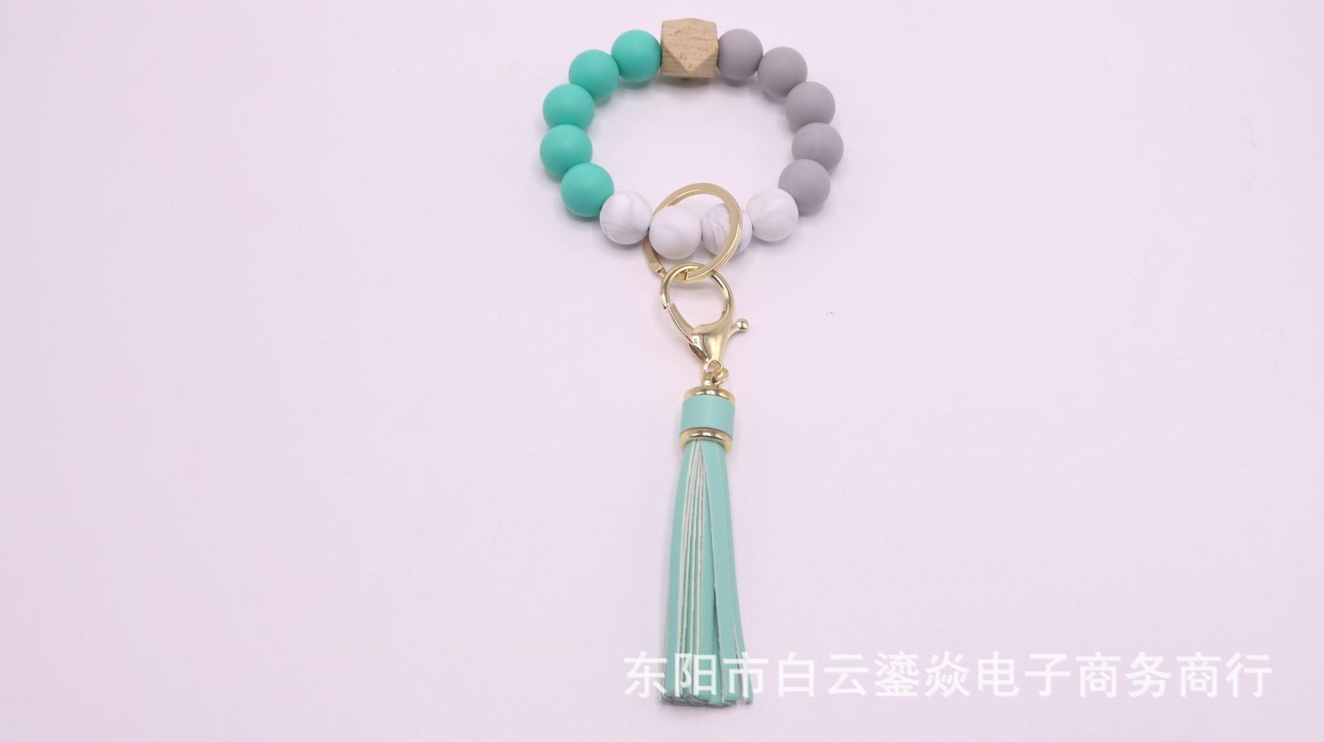 Wholesale 10pcs/pack  Silicone leather tassel bracelet Wristlet Keychain