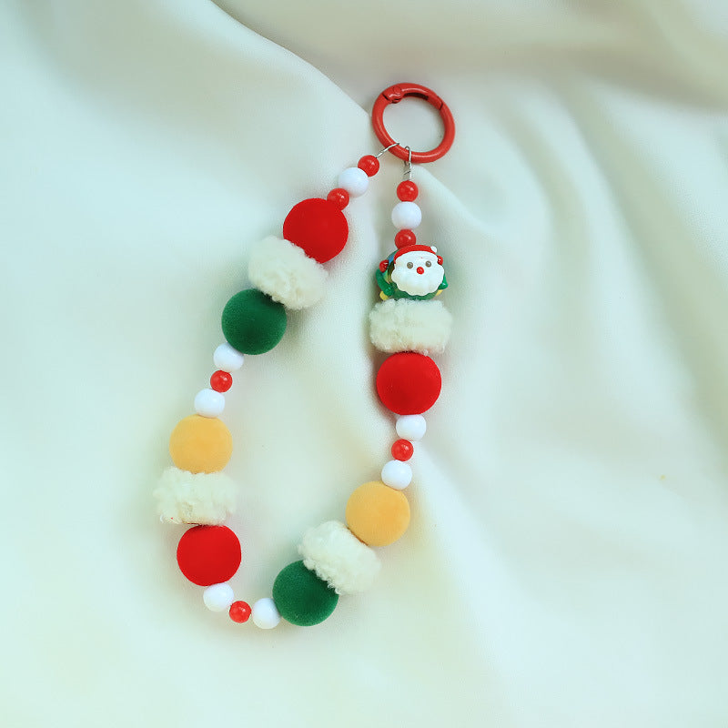 Wholesale 10pcs Christmas Beaded Keychain