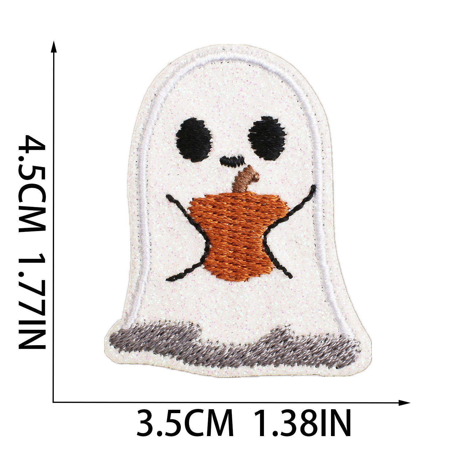 Wholesale Glitter Embroidered  Patch Ghost Skull Witch Cartoon DIY Fashion Accessory For Clothing Party Resale