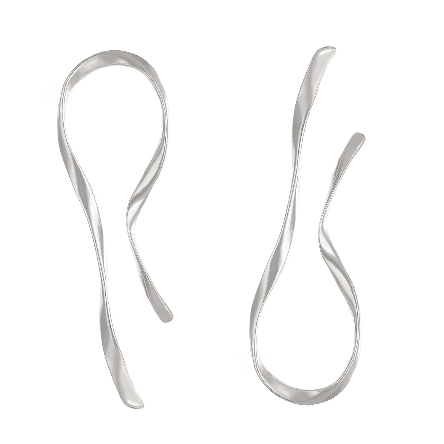 Wholesale Exaggerated Asymmetrical Linear Alloy Earrings