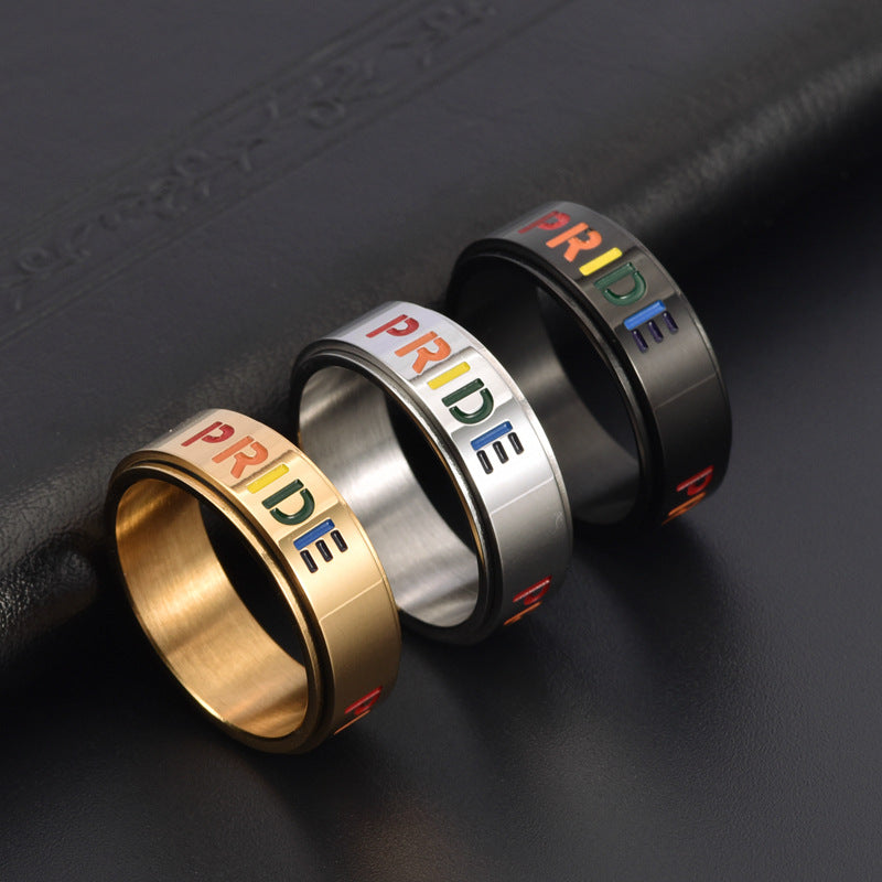 Wholesale Titanium Steel Pride Gay Ring