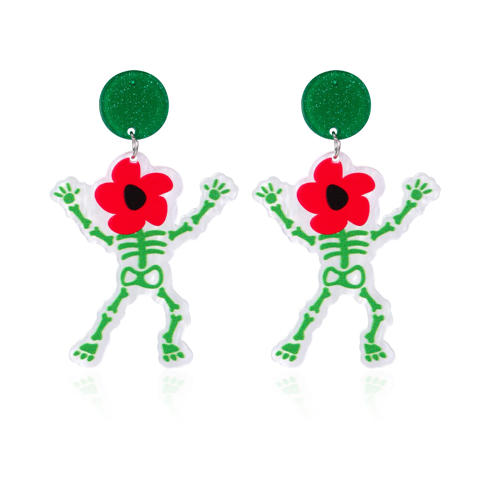 Wholesale  Acrylic Pumpkin Ghost Skull Drop Earrings For Women Party Wear Jewelry Accessory Gift Boutique Resale