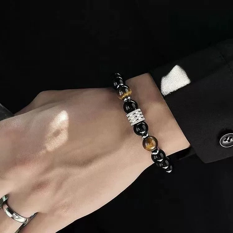 Wholesale New Chinese Style Tiger Eye Stone Men's Bracelet