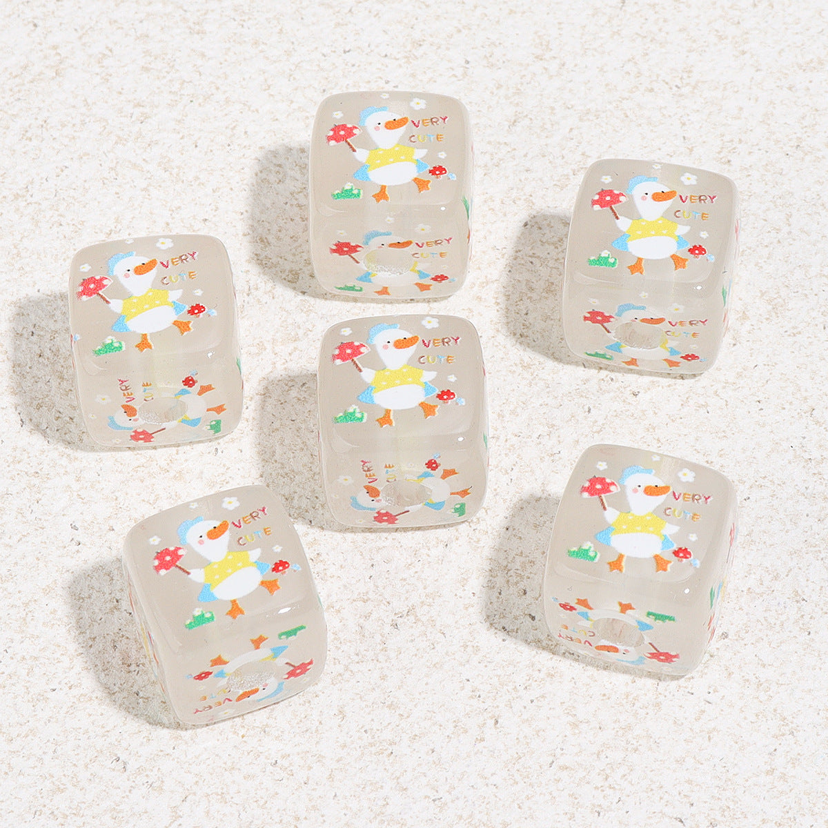 Wholesale 10pcs Night Light Cute Rabbit Dinosaur Blocks Acrylic Beads