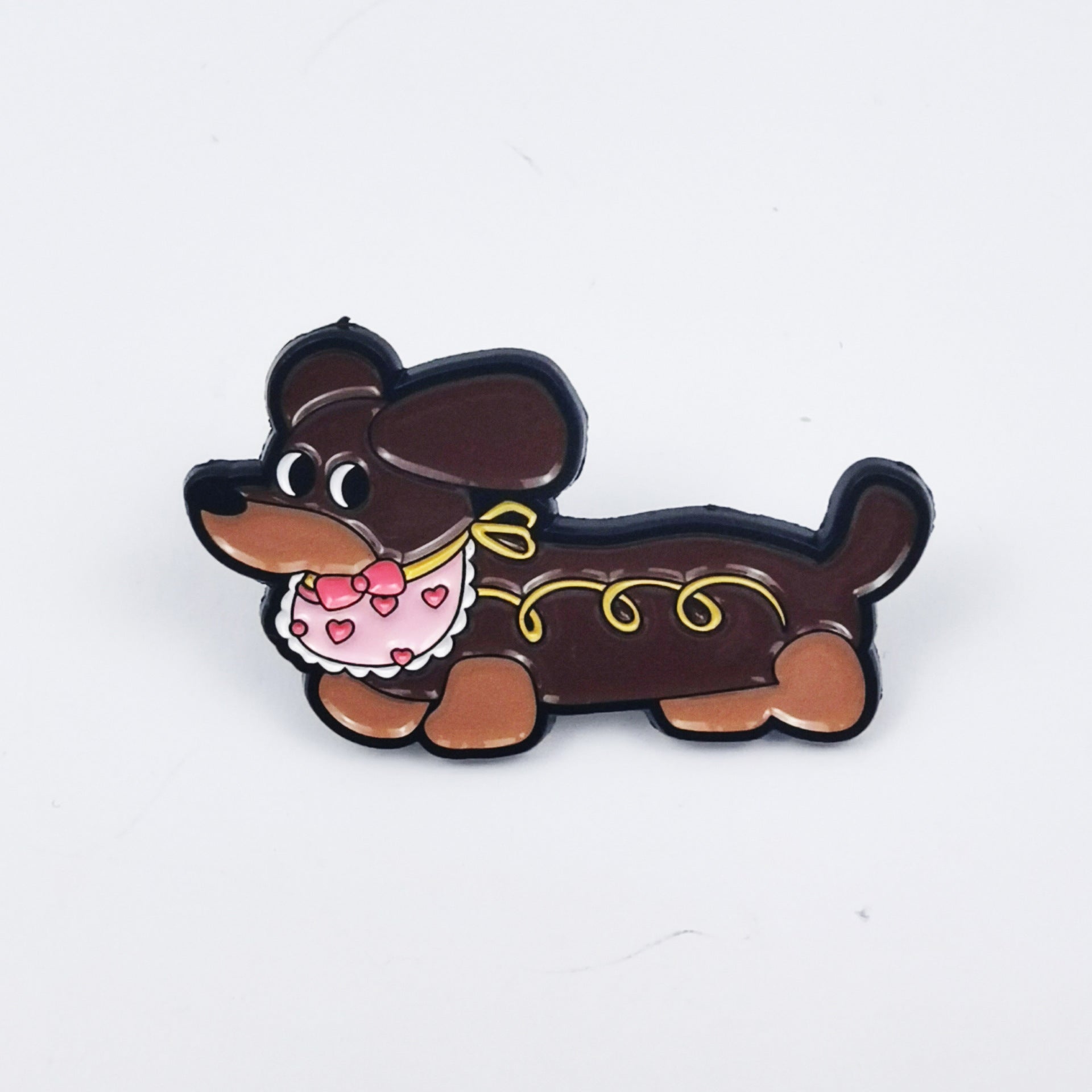 Wholesale Cute and able sausage dog cat alloy cartoon brooch