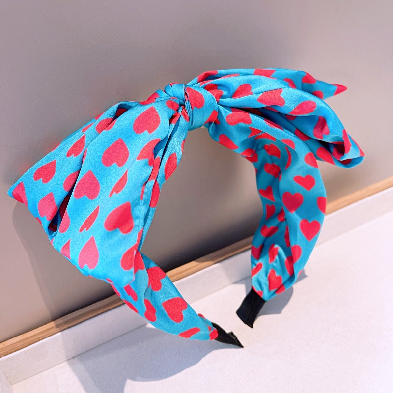 Wholesale Oversized Bow Love Fabric Wide-brimmed Headband