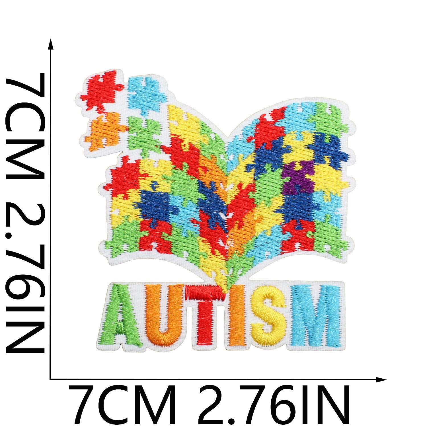 Wholesale Colorful Dinosaur Turtle Polyester Embroidered Iron On Patch For Clothing Autism Awareness Craft Supply