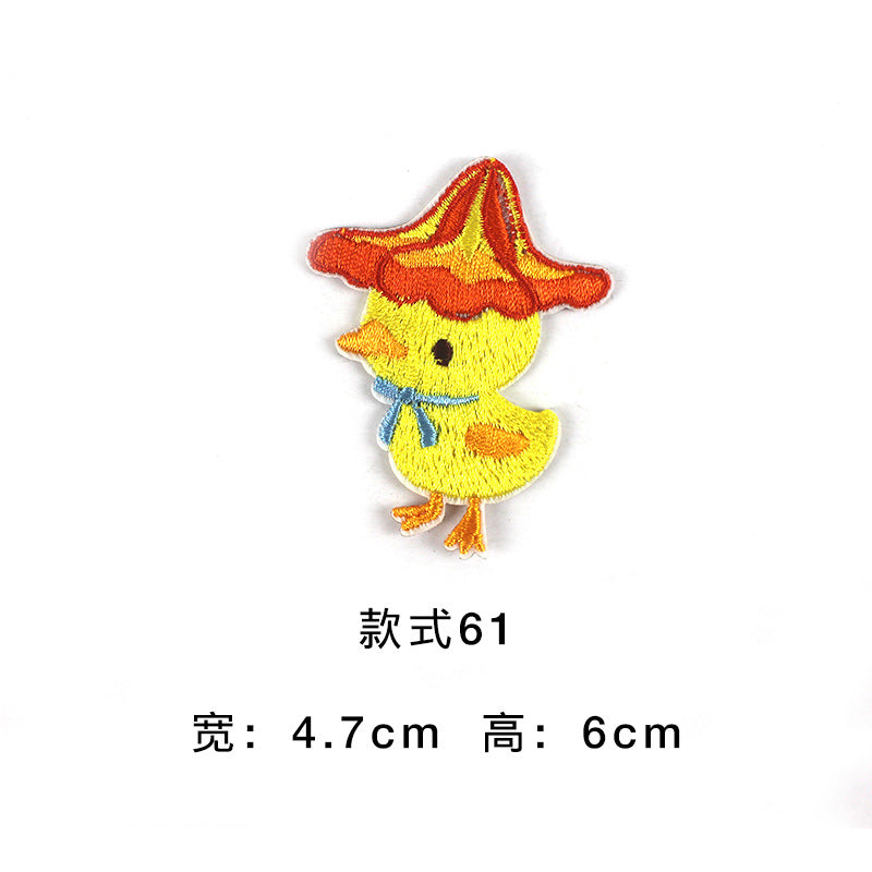 Wholesale Cute Cartoon Embroidered Cloth Patches Self Adhesive Badges For Coat Decoration DIY Craft Supply Gift