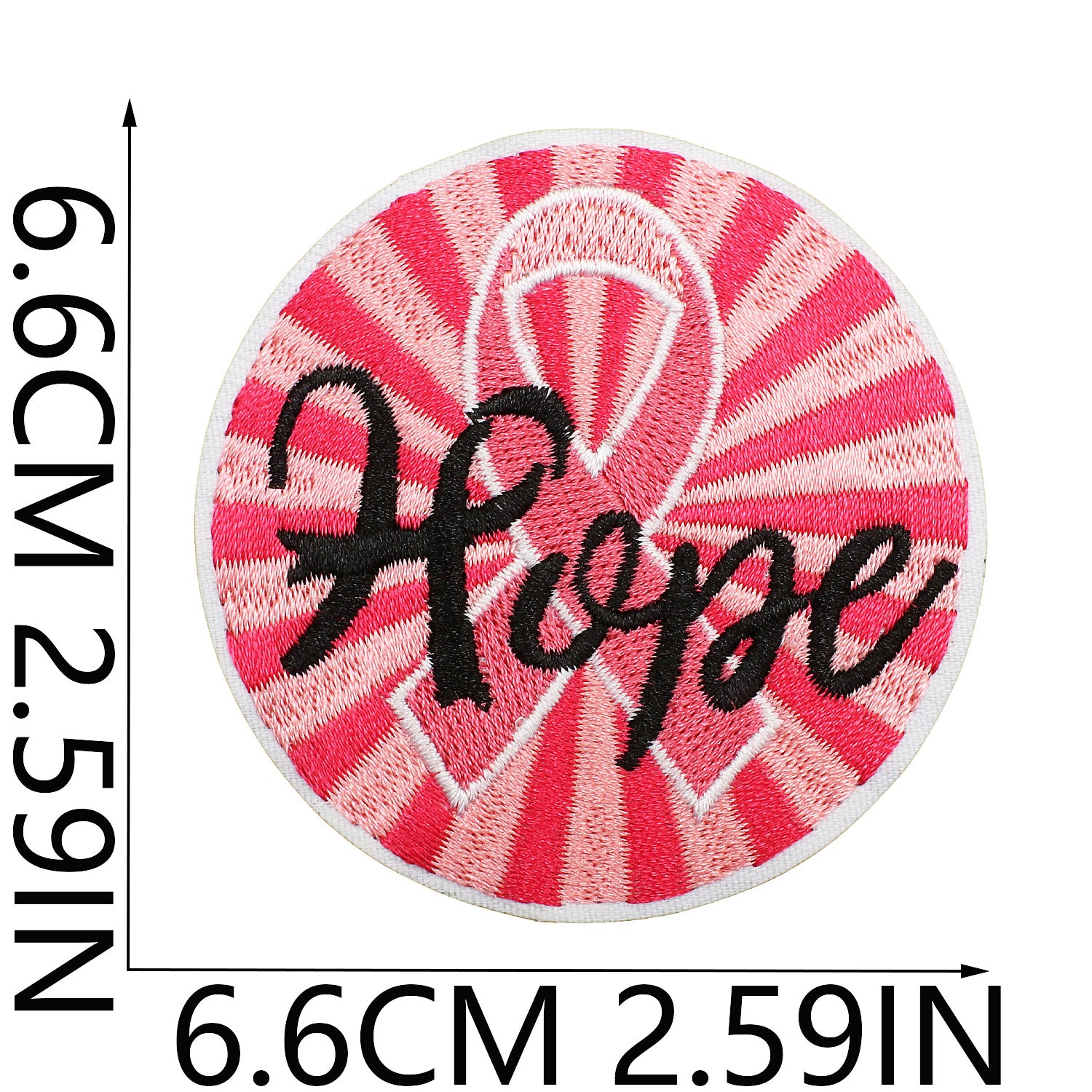Wholesale Health Day Care for Women Pink Embroidery DIY Patches