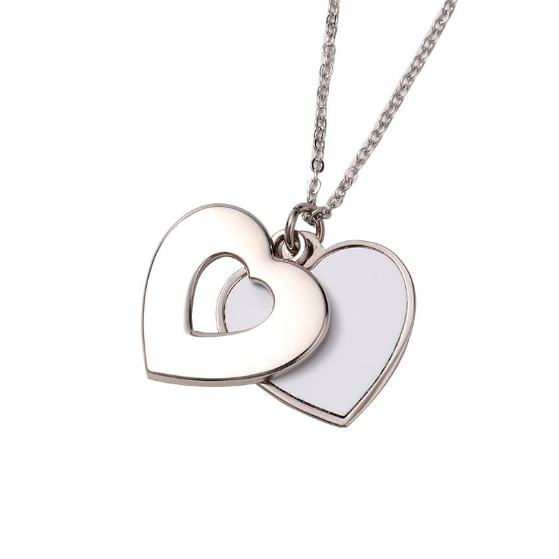 Wholesale  Hollow Heart Zinc Alloy Necklace Love  Valentine' s Day