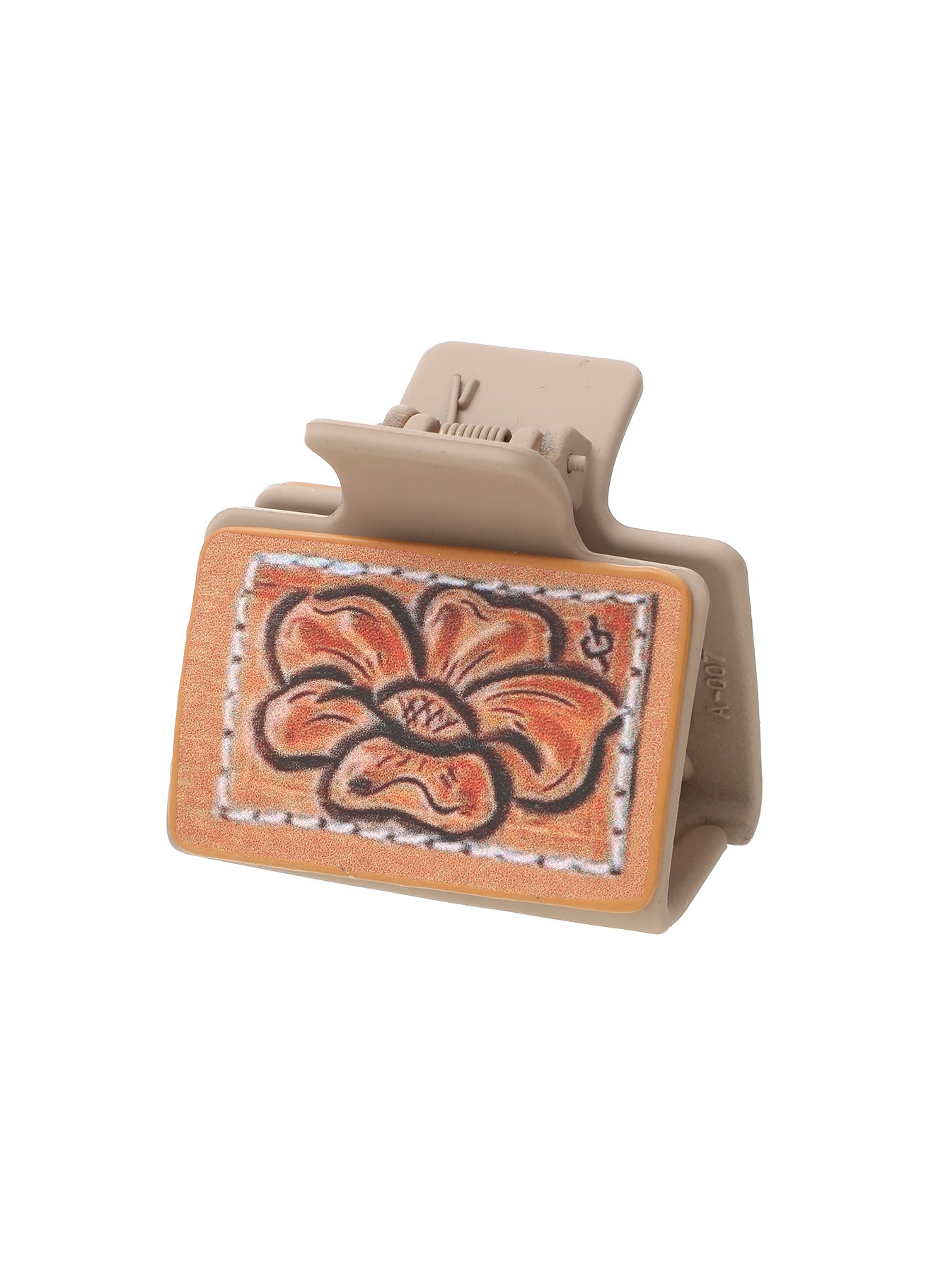 Wholesale Western Style Cactus Butterfly Flower Leather Hairpin Women Shark Clip