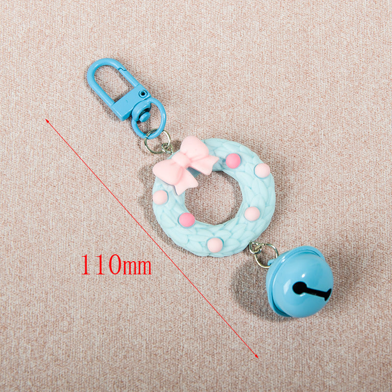 Wholesale Christmas Bell Girl Heart Keychains
