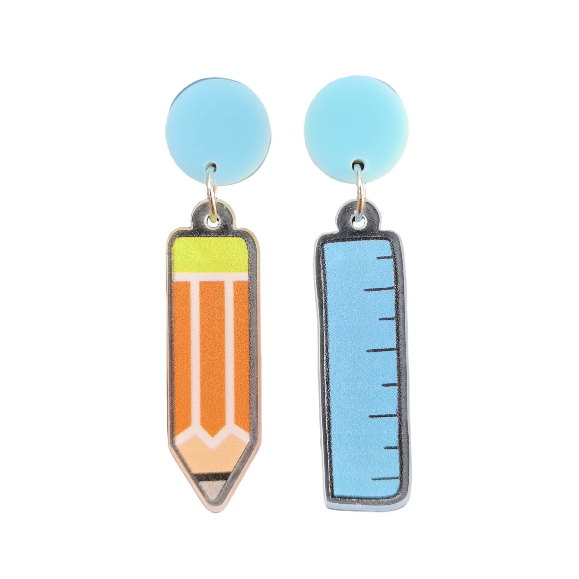 Wholesale Graduation Season Teachers' Day Acrylic Earrings Color Pencil Ruler Earrings