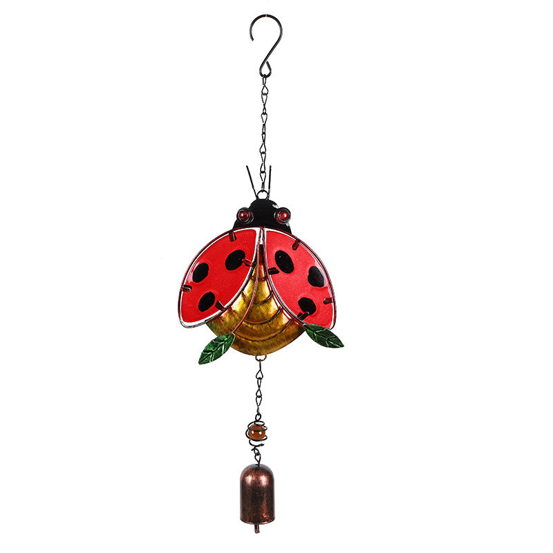 Wholesale Metal Wind Chime Bee Beetle Glass Painted Crafts