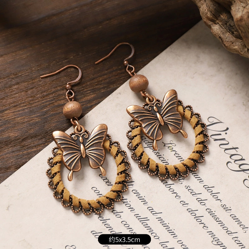 Wholesale Bohemian Feng Shui Drop shaped Long tassel Earrings