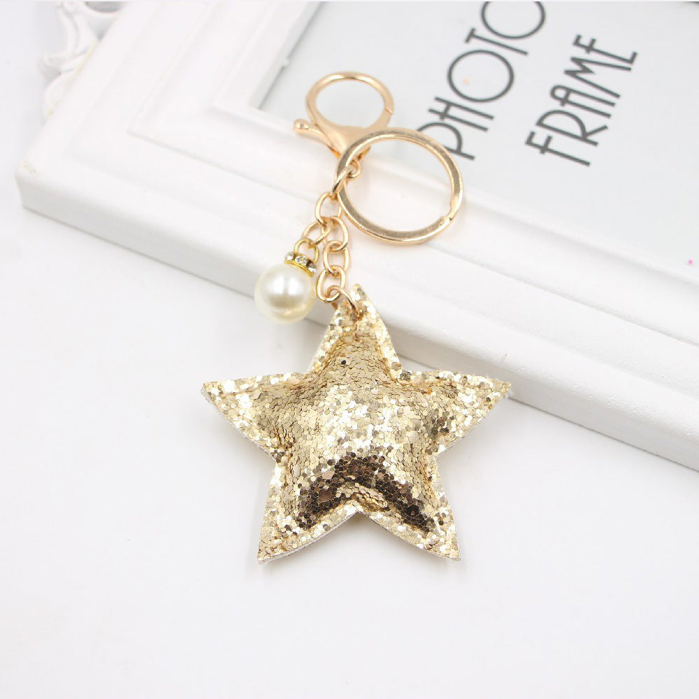 Wholesale PU Star Keychains