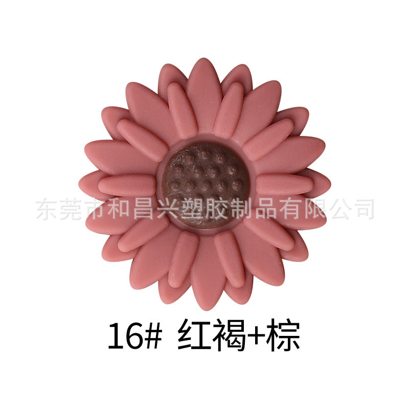 Wholesale  20pcs  Colorful Daisy Silicone Beads