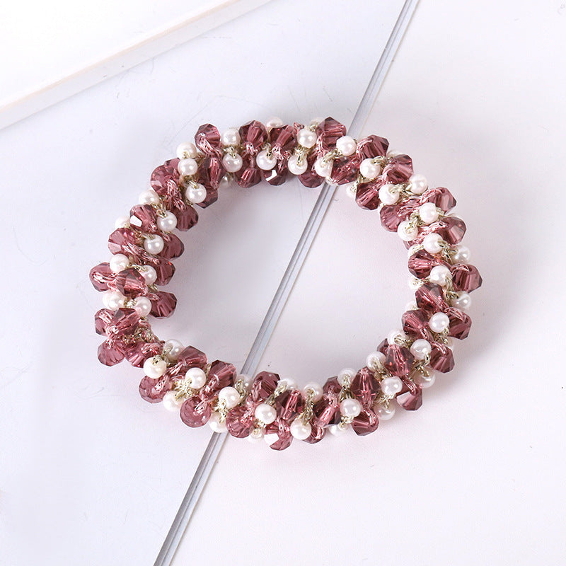 Wholesale Rhinestone Hair Pearl Scrunchies