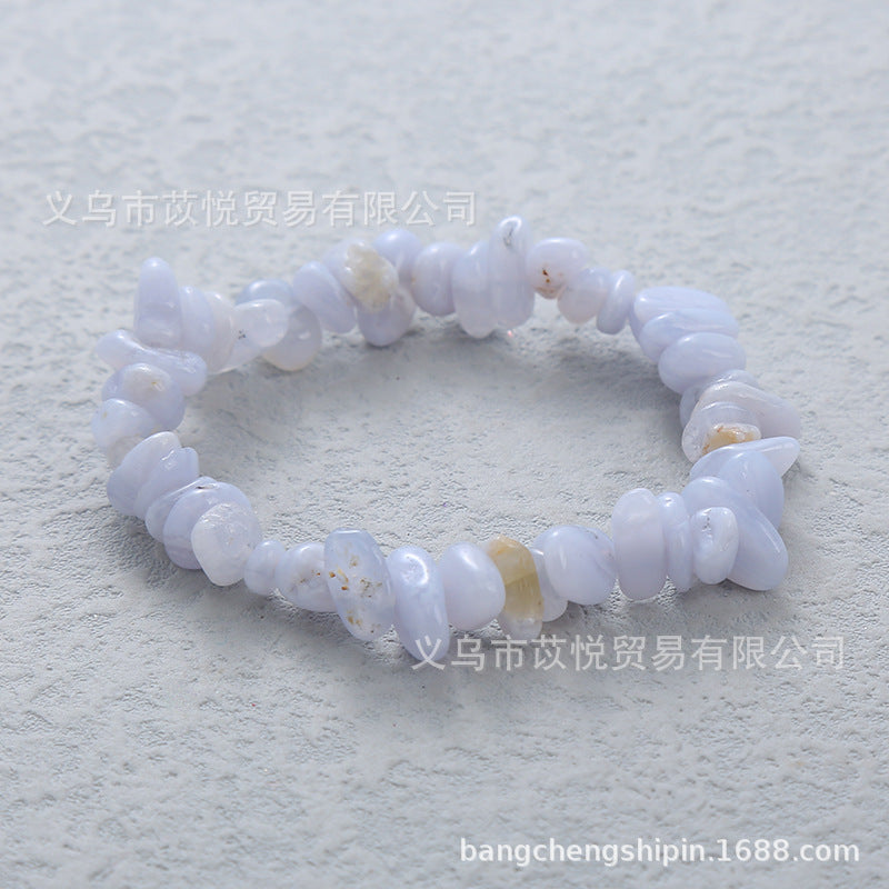 Wholesale 5pcs natural crystal gravel elastic bracelet colorful gravel bracelet