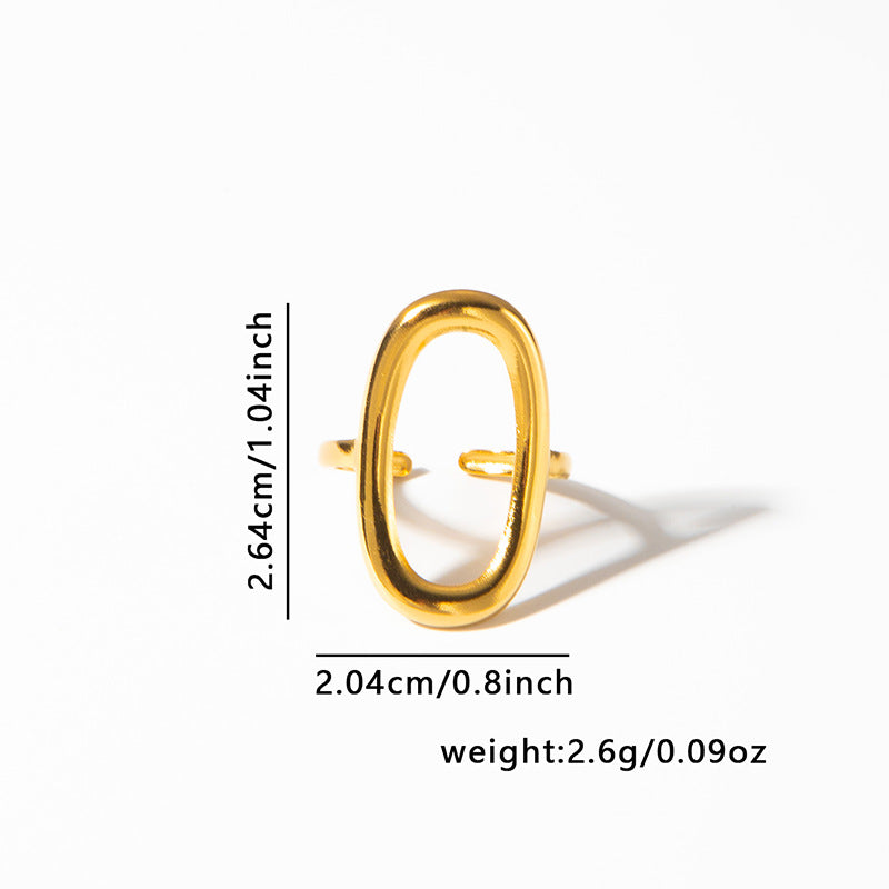 Wholesale Titanium Steel Gold Men' s and Women' s Luxury Adjustable Ring